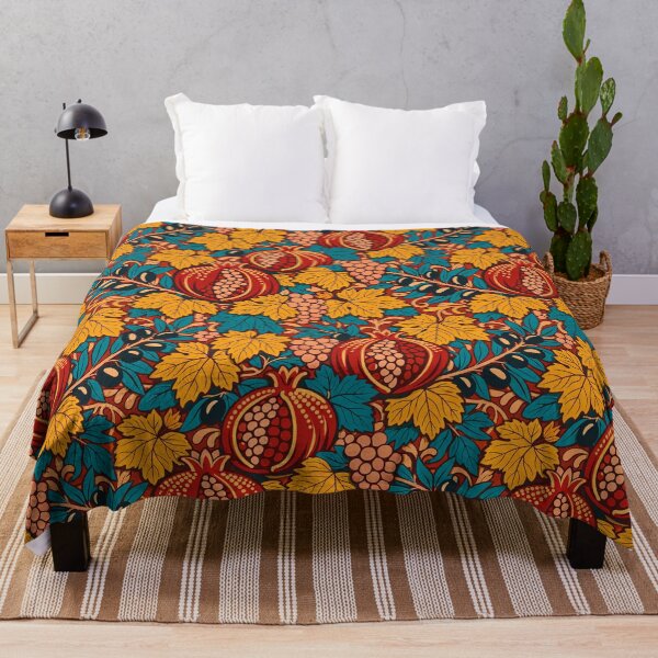Item preview, Vintage Pomegranate Folk Art Seamless Print designed and sold by TatyanaArt.