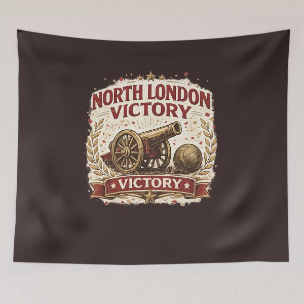 Item preview, North London Victory Vintage Football Cannon Shirt designed and sold by Artbysarmina.