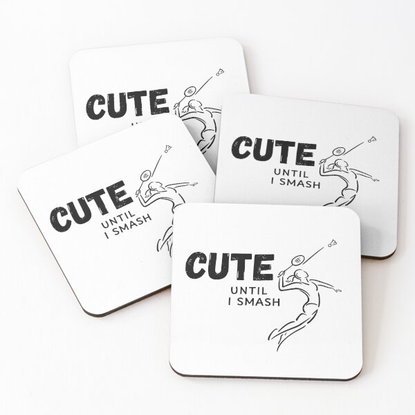 Item preview, Cute until I Smash (Badminton) designed and sold by RunningWhiskers.