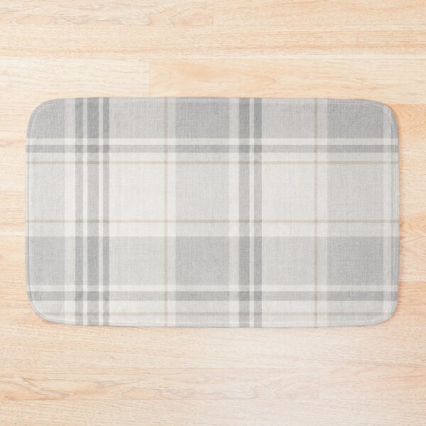 Item preview, Scottish Soft Gray Scandinavian Linen Tartan Pattern designed and sold by Myra365Art.