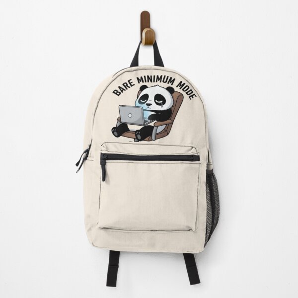 Item preview, Funny Bare Minimum Mode Panda Sticker - Cute Tired Panda T-Shirt, Relatable Office Humor designed and sold by ZyxDes.