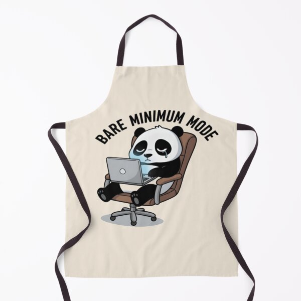 Item preview, Funny Bare Minimum Mode Panda Sticker - Cute Tired Panda T-Shirt, Relatable Office Humor designed and sold by ZyxDes.