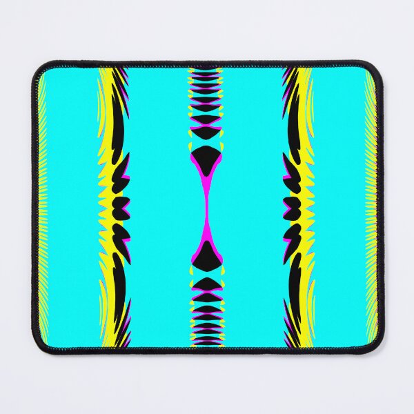 Item preview, Abstract Pattern "A striped turquoise curtain" designed and sold by Gluecknika.