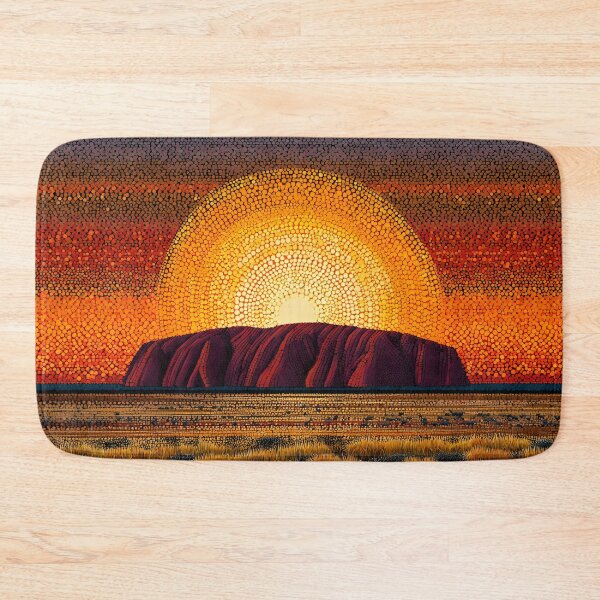 Item preview, Aboriginal Inspired Dot Art - The Magnificence of Uluru designed and sold by GrinGalore.