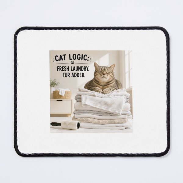 Item preview, Cat Logic Fresh Laundry Fur Added designed and sold by LovelyCatGalaxy.