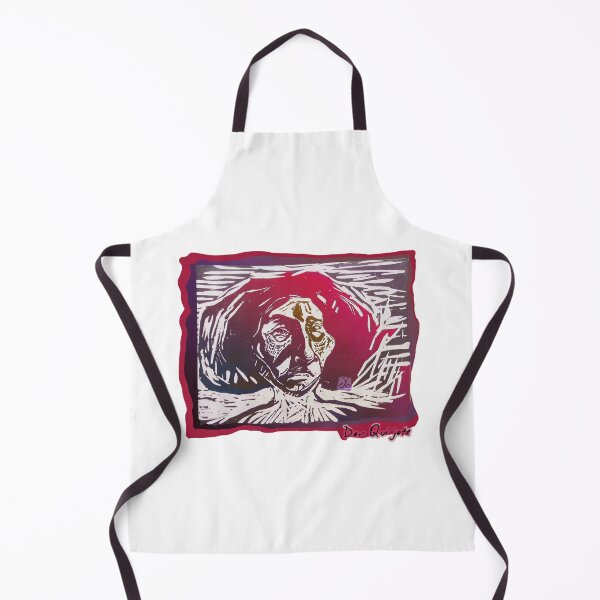 Item preview, Don Quijote Portrait (Original Linocut by ACCI) designed and sold by VanyssaGraphics.