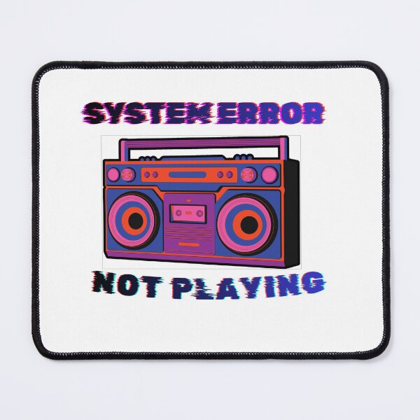 Item preview, System Error Not Playing Retro 80s Boombox Glitch Art designed and sold by vibecraft_studio2.