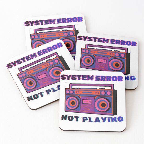 Item preview, System Error Not Playing Retro 80s Boombox Glitch Art designed and sold by vibecraft_studio2.
