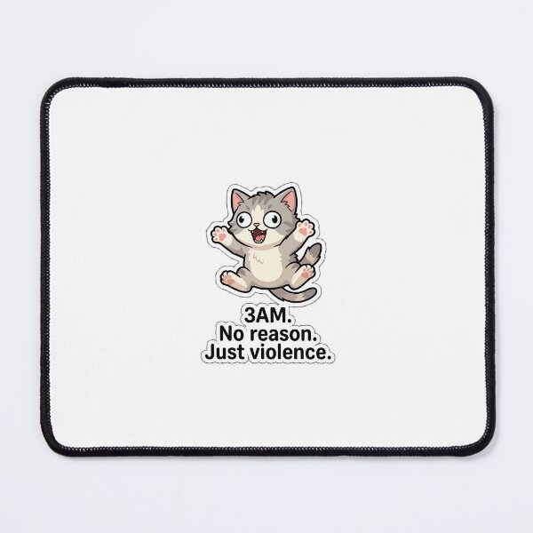 Item preview, 3AM No Reason Just Violence Cat designed and sold by IntrovertEngineer11.