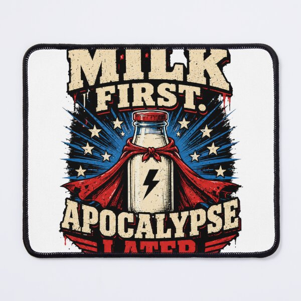 Item preview, Milk First Apocalypse Later Design designed and sold by AshleySayMyName.