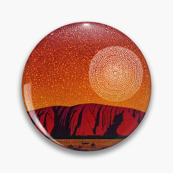 Item preview, Aboriginal Inspired Dot Art - Crimson Sun At Uluru designed and sold by GrinGalore.