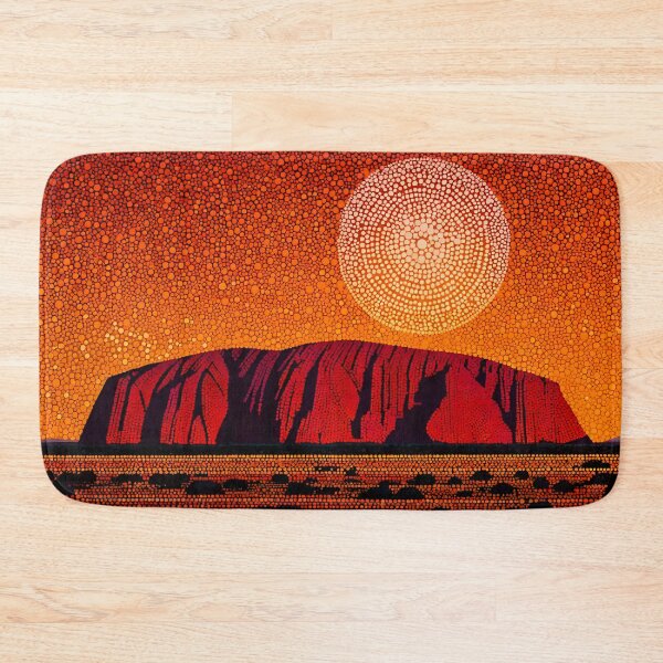 Item preview, Aboriginal Inspired Dot Art - Crimson Sun At Uluru designed and sold by GrinGalore.