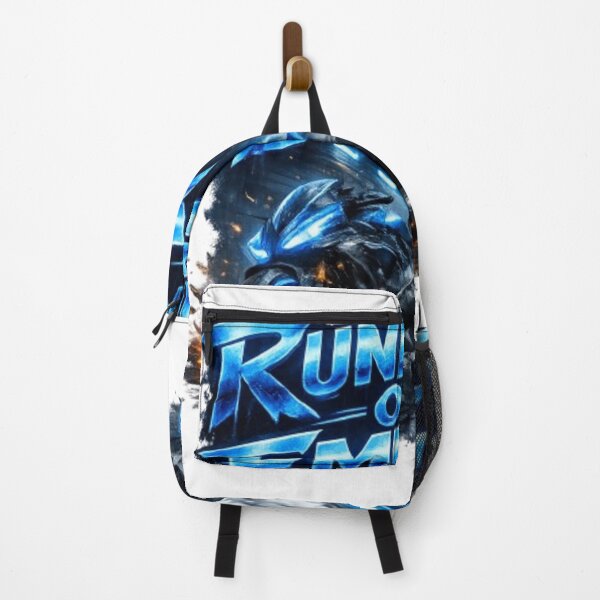 Item preview, Running On Empty (Blue Version) – Cyberpunk Biker Neon Tunnel Art designed and sold by THAMIM REALITY 2.0.