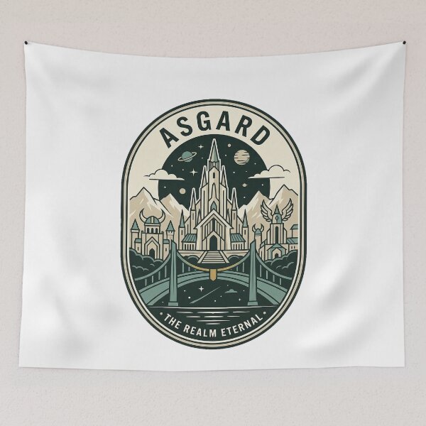 Item preview, Vintage Asgard Norse Mythology Realm Eternal Badge designed and sold by k3rstman1.