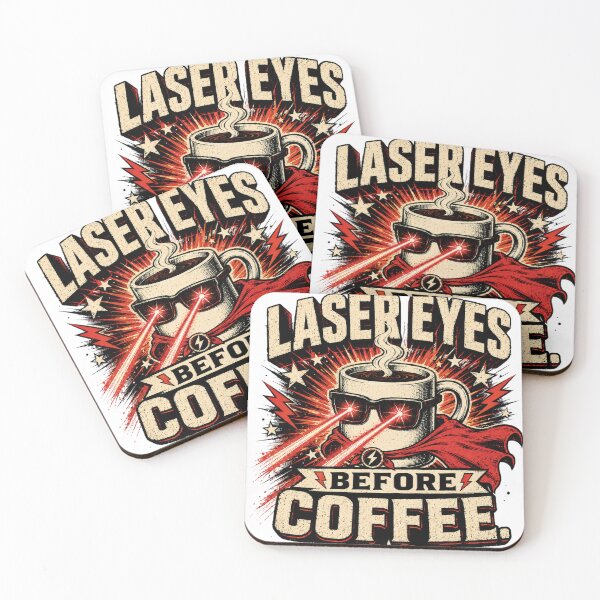 Item preview, Laser Eyes Before Coffee designed and sold by AshleySayMyName.