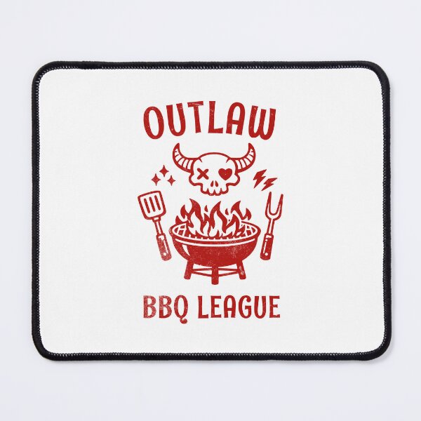 Item preview, Outlaw BBQ League Skull Grill Master Design designed and sold by AntiqueImages.