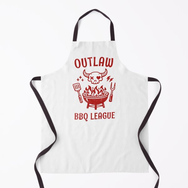 Item preview, Outlaw BBQ League Skull Grill Master Design designed and sold by AntiqueImages.