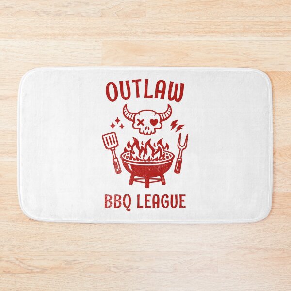 Item preview, Outlaw BBQ League Skull Grill Master Design designed and sold by AntiqueImages.