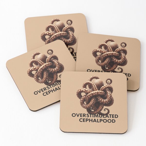 Item preview, Funny Overstimulated Cephalopod Sticker - Realistic Octopus Burnout Gift, Sensory Overload T-Shirt designed and sold by ZyxDes.