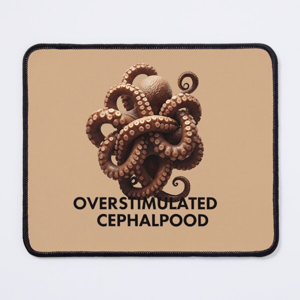 Item preview, Funny Overstimulated Cephalopod Sticker - Realistic Octopus Burnout Gift, Sensory Overload T-Shirt designed and sold by ZyxDes.