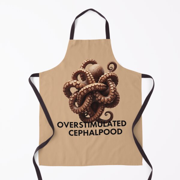 Item preview, Funny Overstimulated Cephalopod Sticker - Realistic Octopus Burnout Gift, Sensory Overload T-Shirt designed and sold by ZyxDes.