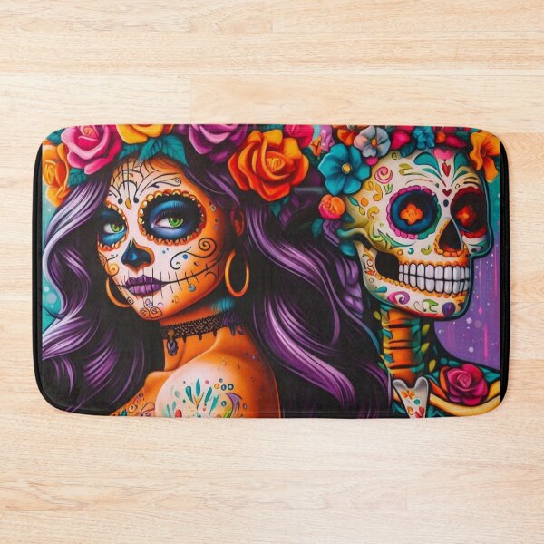 Item preview, Mexican Catrina and Skeleton Day of the Dead designed and sold by JALNERVION SHOP.