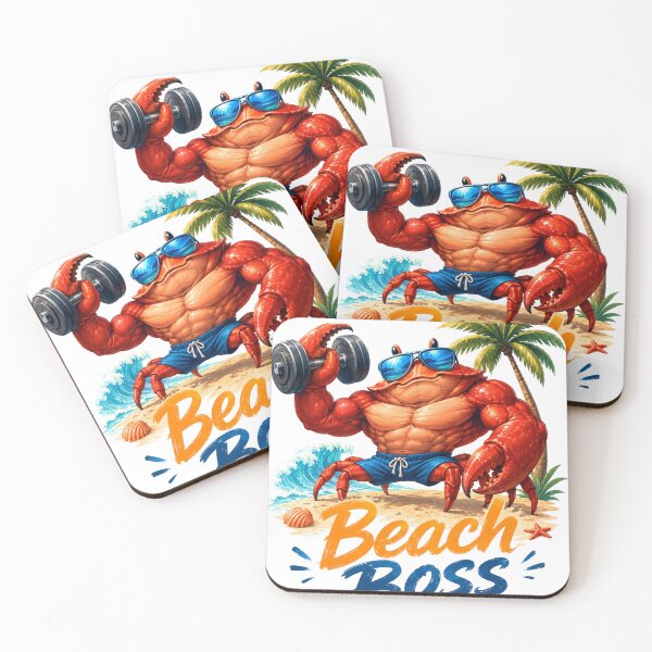 Item preview, Beach Boss Gym Crab Sunglasses Summer Workout Design designed and sold by VibrantVisionM.