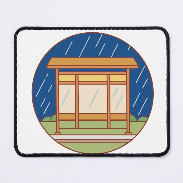 Item preview, nostalgic rainy bus stop at midnight, cinematic mood designed and sold by Senglaopattern.