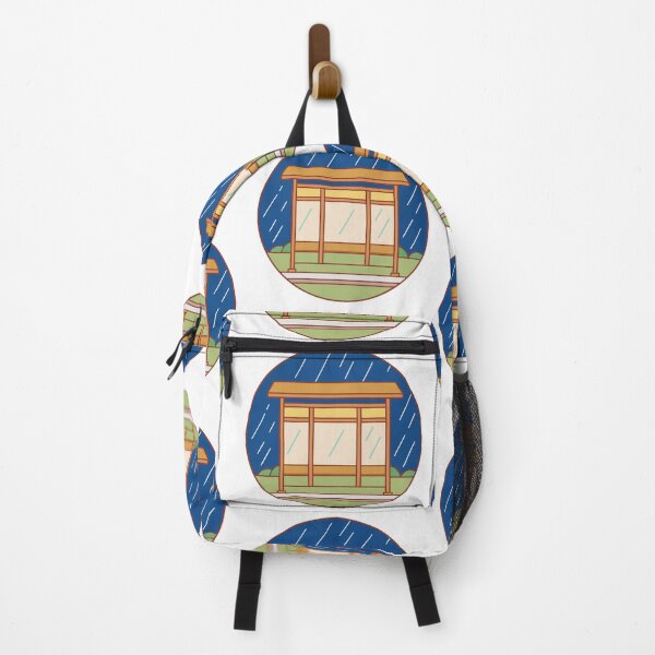 Item preview, nostalgic rainy bus stop at midnight, cinematic mood designed and sold by Senglaopattern.