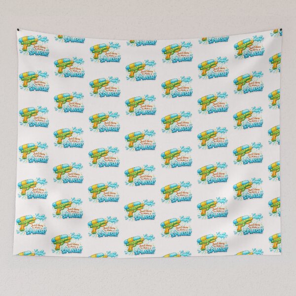 Item preview, Just Here to Make a Splash Water Gun Sticker designed and sold by Ishratparween11.