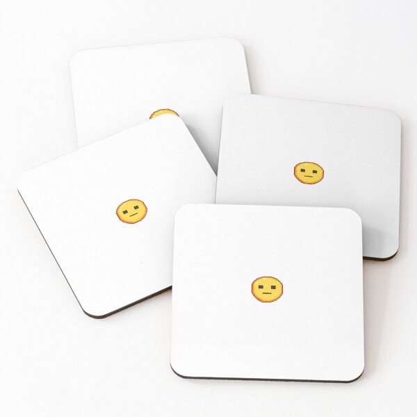 Item preview, Blank Face Pixel Emoji – Retro 8 Bit Emotionless Reaction Sticker designed and sold by ANiyati.