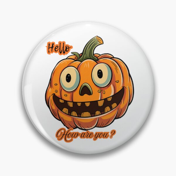 Item preview, Funny Pumpkin with hello text designed and sold by Queen-Sheeba.