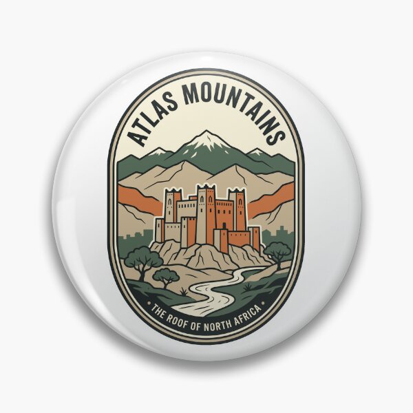 Item preview, Atlas Mountains North Africa Vintage Travel Badge designed and sold by k3rstman1.