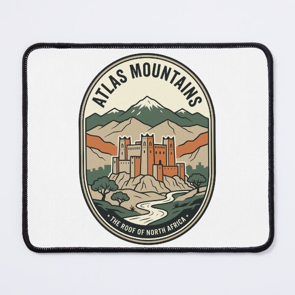 Item preview, Atlas Mountains North Africa Vintage Travel Badge designed and sold by k3rstman1.