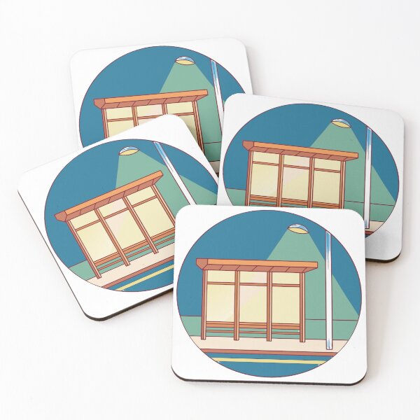 Item preview, Copy of nostalgic rainy bus stop at midnight, cinematic mood designed and sold by Senglaopattern.