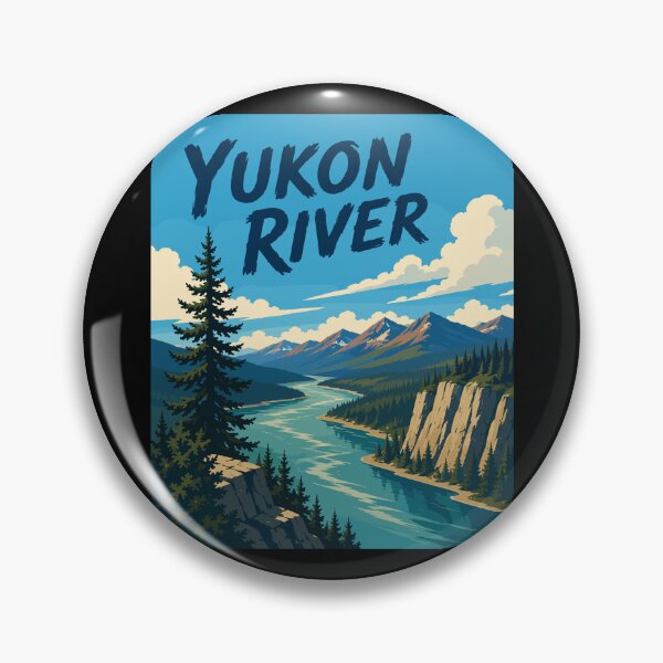 Item preview, Yukon River, USA-Canada, Vintage Art Travel Landscape designed and sold by MaateoDesign.