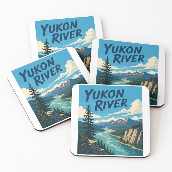 Item preview, Yukon River, USA-Canada, Vintage Art Travel Landscape designed and sold by MaateoDesign.