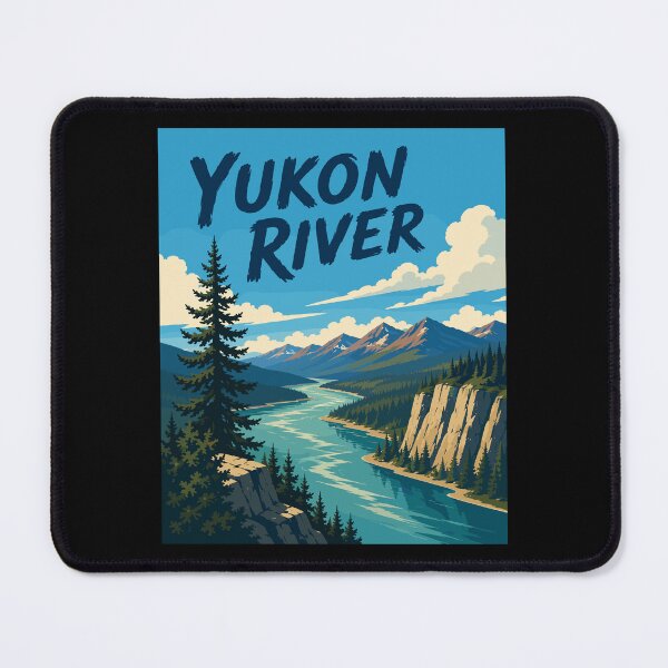 Item preview, Yukon River, USA-Canada, Vintage Art Travel Landscape designed and sold by MaateoDesign.