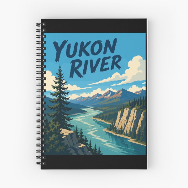 Item preview, Yukon River, USA-Canada, Vintage Art Travel Landscape designed and sold by MaateoDesign.