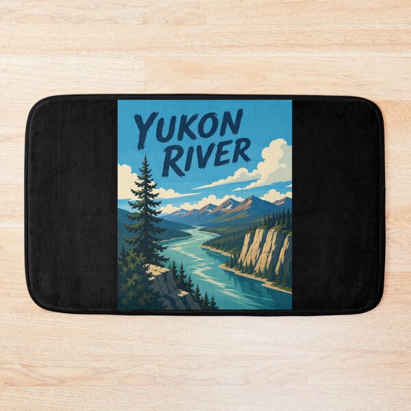 Item preview, Yukon River, USA-Canada, Vintage Art Travel Landscape designed and sold by MaateoDesign.