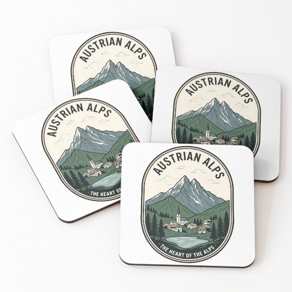 Item preview, Vintage Austrian Alps Mountain Village Retro Badge designed and sold by k3rstman1.