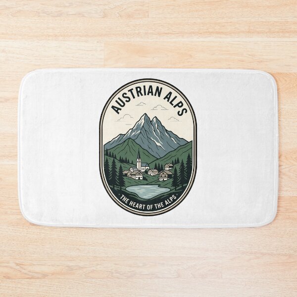 Item preview, Vintage Austrian Alps Mountain Village Retro Badge designed and sold by k3rstman1.