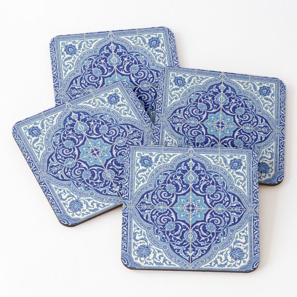 Item preview, Persian Blue Tile Pattern Art Print designed and sold by FashioonTrends.