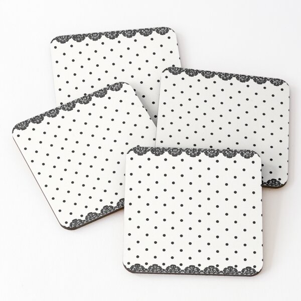 Item preview, Elegant Black Lace Polka Dot Pattern designed and sold by Aramdesing.
