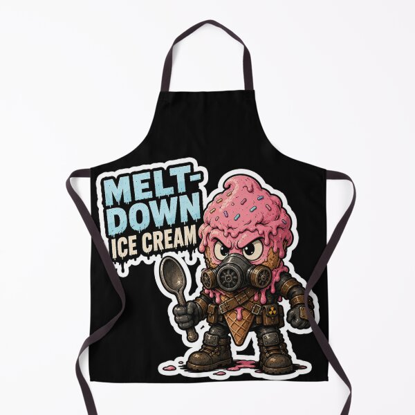 Item preview, Meltdown Ice Cream Funny Sticker | Wasteland Dessert Warrior designed and sold by Snackwave Ninety.