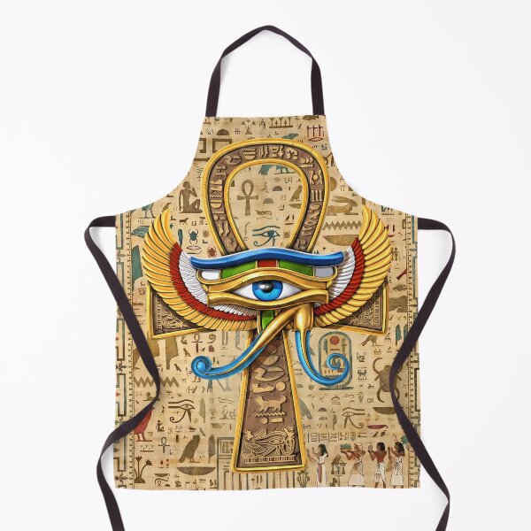 Item preview, Eye of Horus Ankh Cross - Winged Egyptian Protection Amulet designed and sold by GulfSignature.