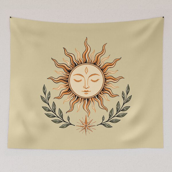 Item preview, Midsummer Sun Litha Pagan Boho Art designed and sold by Christine Krahl.