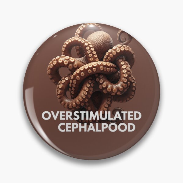 Item preview, Funny Overstimulated Cephalopod Sticker – Realistic Octopus Burnout T-Shirt designed and sold by ZyxDes.