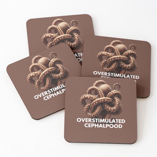Item preview, Funny Overstimulated Cephalopod Sticker – Realistic Octopus Burnout T-Shirt designed and sold by ZyxDes.
