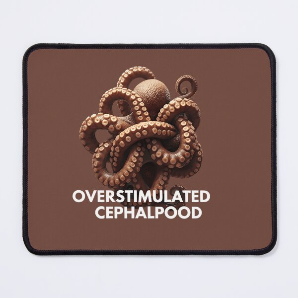 Item preview, Funny Overstimulated Cephalopod Sticker – Realistic Octopus Burnout T-Shirt designed and sold by ZyxDes.